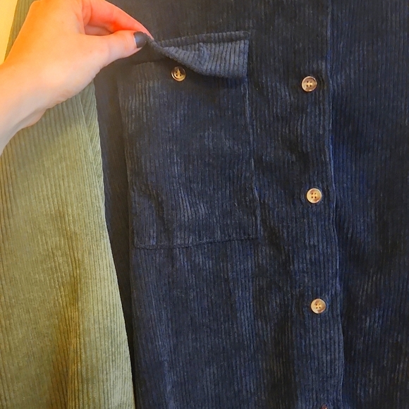 colorblock coduroy shirt - Picture 6 of 6